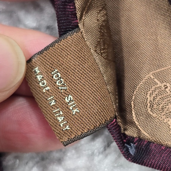 Hickey Freeman Neck Tie Purple Geometric 100% Silk Made in Italy Embroidered - Picture 4 of 7